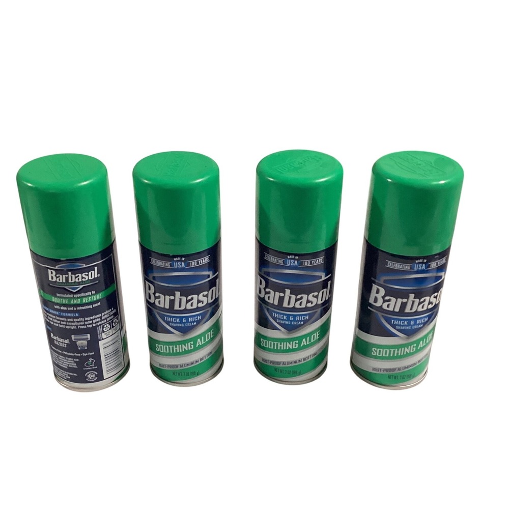 Barbasol Soothing Aloe Thick‎ Rich Shaving Cream 4 Pack